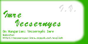 imre vecsernyes business card