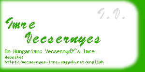imre vecsernyes business card